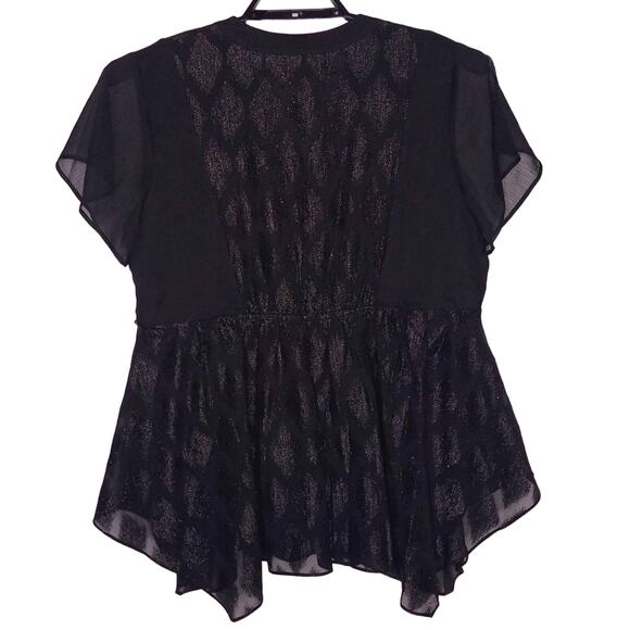 A Pea In The Pod Top SZ L Occasion Black Maternity - Picture 2 of 5